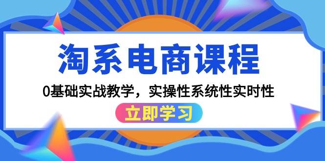 淘系电商课程，0基础实战教学，实操性系统性实时性（15节课）[db:副标题]-六八创富资源网