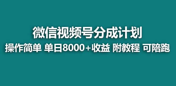 （7904期）【蓝海项目】视频号分成计划，单天收益8000+，附玩法教程！可陪跑[db:副标题]-六八创富资源网